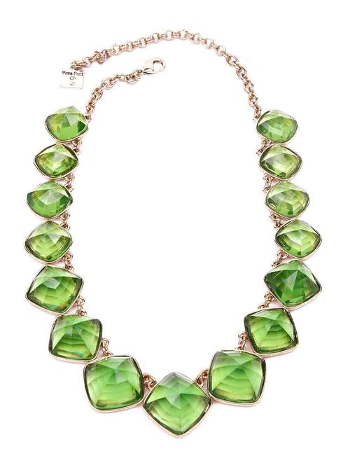 leaf textured statement necklace-green - 18297917 - Very Small Image - 1