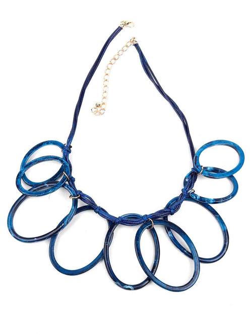 vibrant blue loop statement necklace - 18297919 - Very Small Image - 1