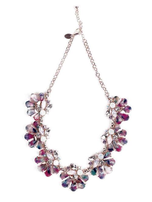 floral purple statement necklace - 18297922 - Very Small Image - 1