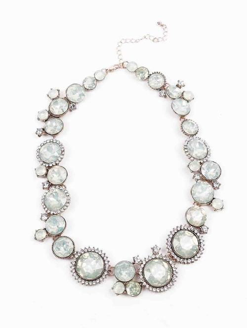exquisite textured rounded statement necklace-gold - 18297925 - Very Small Image - 1