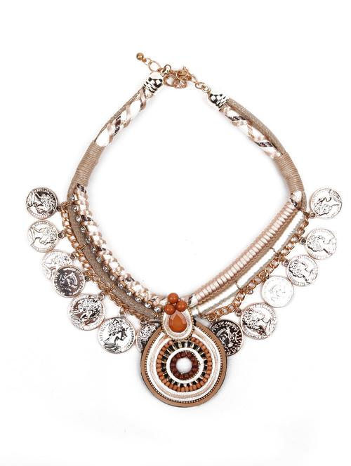 heavy charms embellished necklace - 18297958 - Very Small Image - 1
