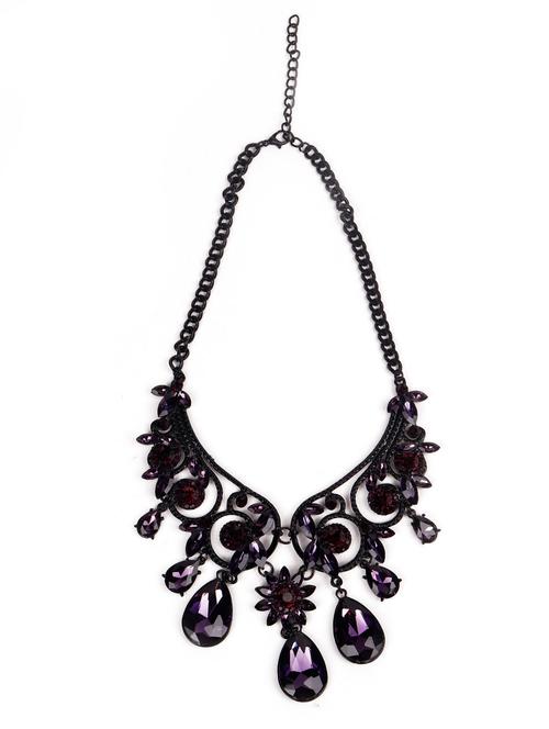 jet black beauty embellished necklace - 18297959 - Very Small Image - 1