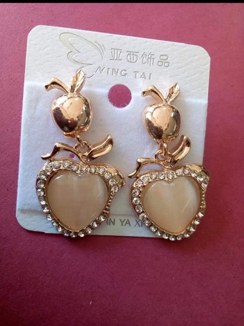 ladies earrings gold plated gold color - 18297993 - Very Small Image - 1