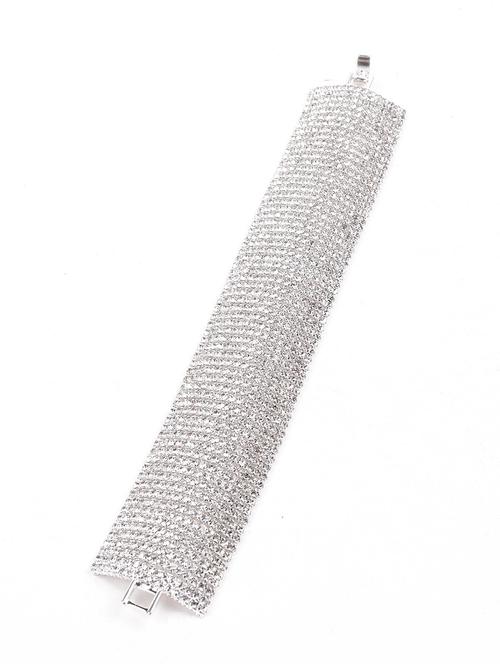 artificial diamond-studded statement bracelet - 18298013 - Very Small Image - 1
