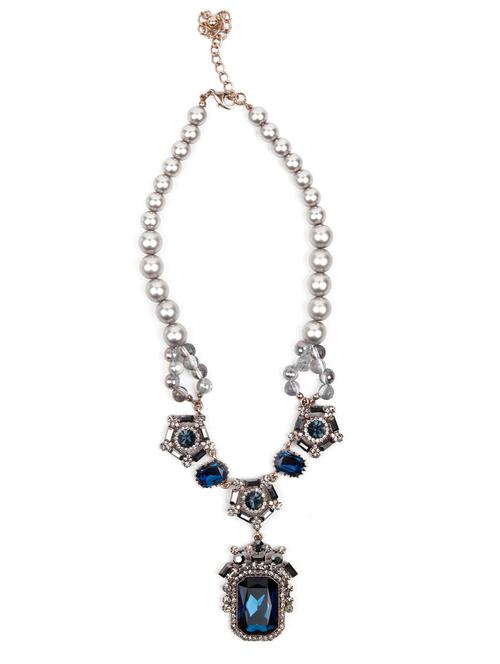 silver matte beaded pendant necklace - 18298046 - Very Small Image - 1