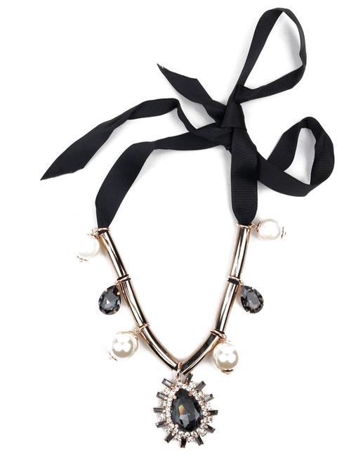stunning gold tone ribbon embellished necklace - 18298052 - Very Small Image - 1
