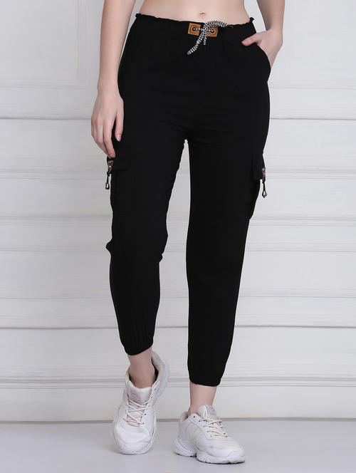 drawstring waist solid jogger - 18298454 - Very Small Image - 1