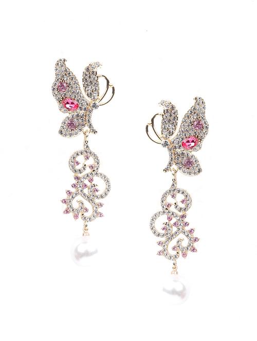 silver metal drop earring - 18298484 - Very Small Image - 1