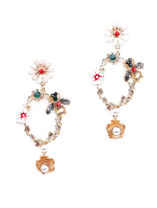 multi colored metal drop earring - 18298490 - Very Small Image - 1