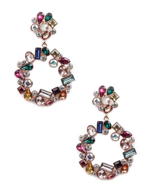 multi colored metal drop earring - 18298527 - Very Small Image - 1