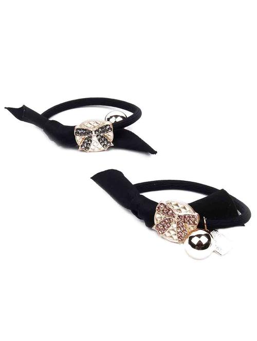jet black bow rubber band -2 piece - 18298528 - Very Small Image - 1
