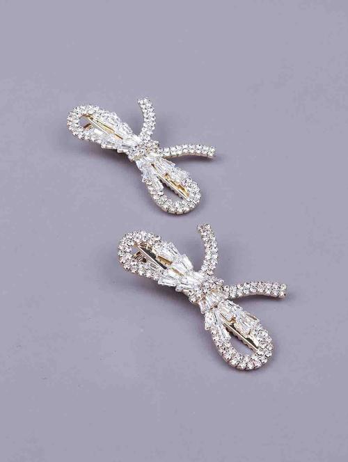 gorgeous peach colour bow-shaped hair clips - 18298550 - Very Small Image - 1