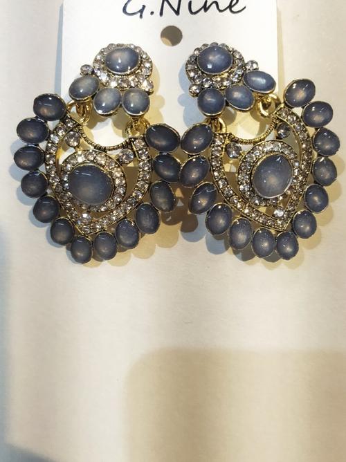 earrings for women grey color - 18298584 - Very Small Image - 1