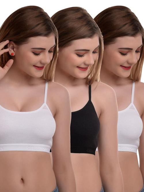 pack of 3 solid sports bra - 18298739 - Very Small Image - 1
