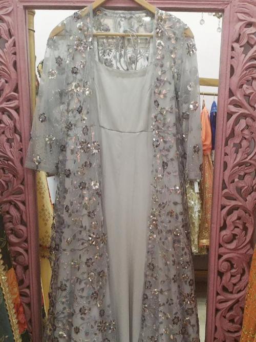anaarkali with jacket party wear - 18298871 - Very Small Image - 1