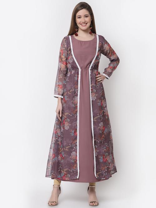 round neck floral fit & flare dress - 18299323 - Very Small Image - 1