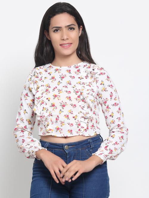 long sleeve floral regular top - 18299381 - Very Small Image - 1