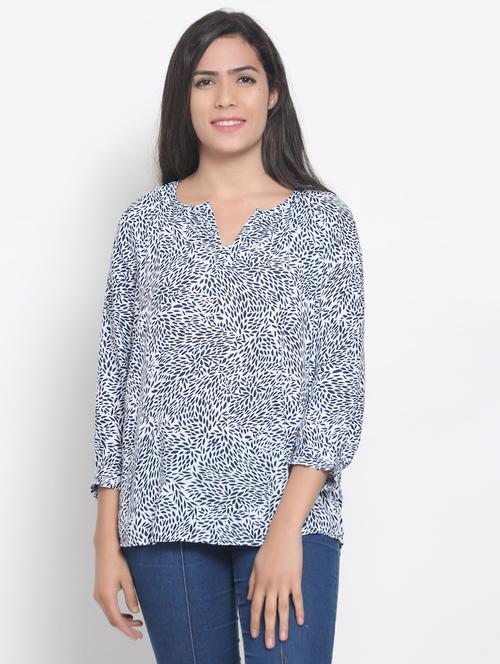 long sleeve pringted regular top - 18299382 - Very Small Image - 1