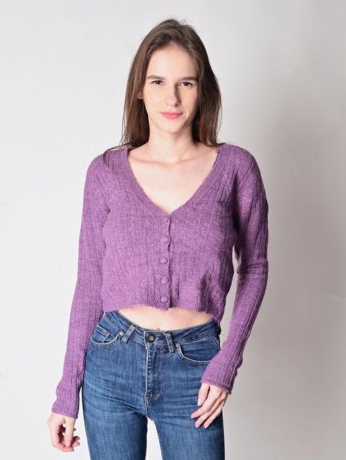 long sleeve solid cardigan - 18299411 - Very Small Image - 1