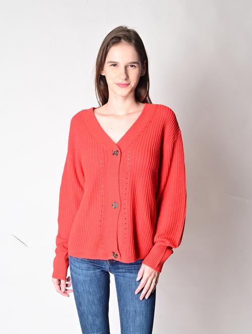 long sleeve solid cardigan - 18299413 - Very Small Image - 1
