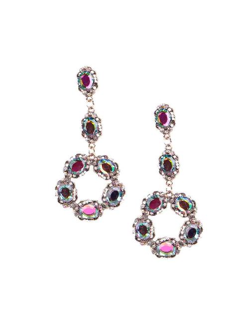 silver metal drop earring - 18299521 - Very Small Image - 1