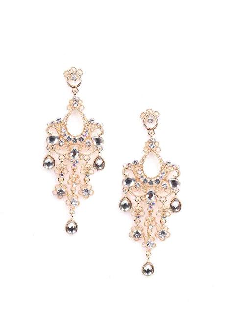 gold metal drop earring - 18299542 - Very Small Image - 1