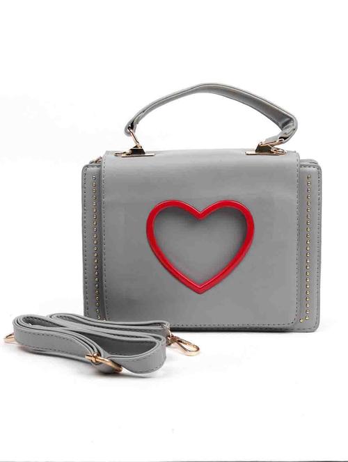 grey solid regular handbag - 18299601 - Very Small Image - 1