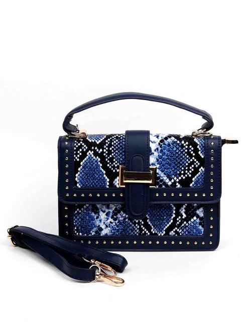 navy blue animal print regular sling bag - 18299604 - Very Small Image - 1