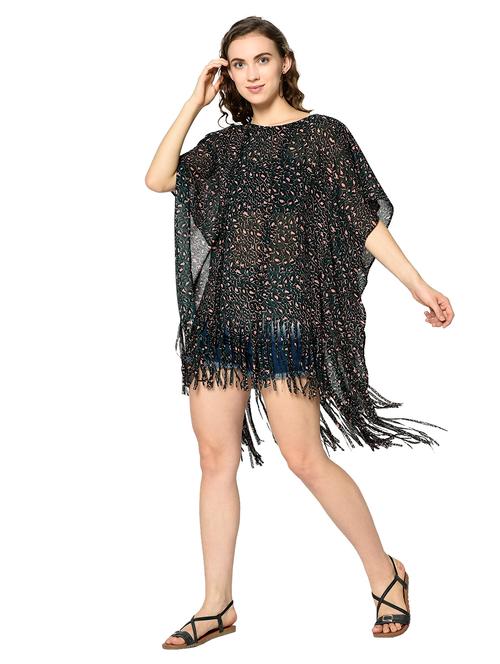 fringed hem printed top - 18299809 - Very Small Image - 1