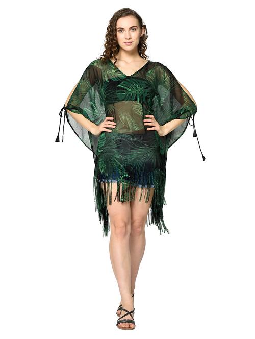 v-neck tropical top - 18299811 - Very Small Image - 1