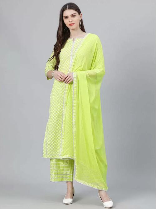 ladies rayon kurti ,palazzo with dupatta - 18299819 - Very Small Image - 1