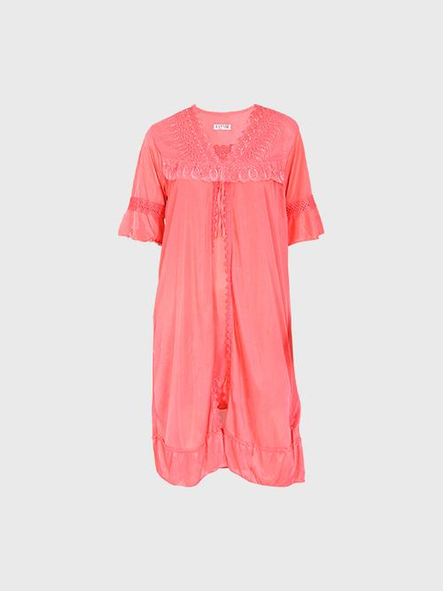 ladies satin nighties pink color - 18300048 - Very Small Image - 1