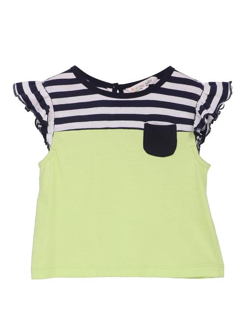 green color block regular top - 18300063 - Very Small Image - 1