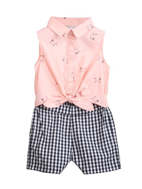 orange printed dungaree - 18300073 - Very Small Image - 1