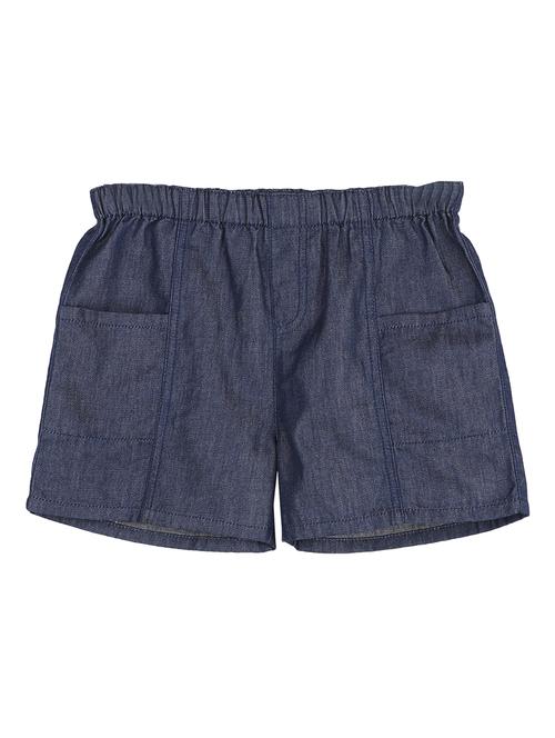 blue solid shorts - 18300084 - Very Small Image - 1