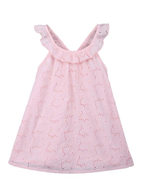 pink solid frock - 18300104 - Very Small Image - 1