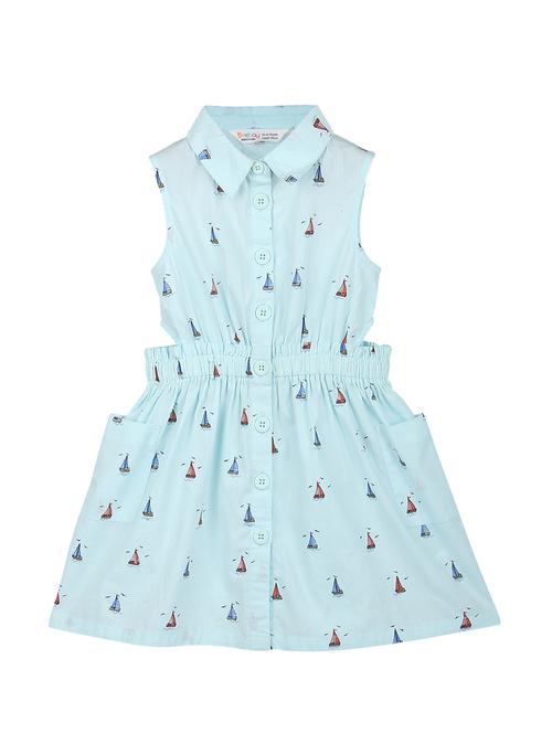 girls collared sleeveless frock - 18300121 - Very Small Image - 1