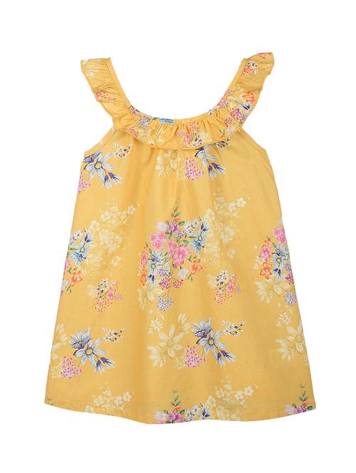 yellow floral frock - 18300131 - Very Small Image - 1
