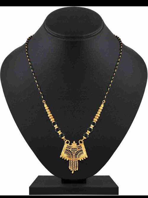 ladies metal necklace gold color - 18300178 - Very Small Image - 1