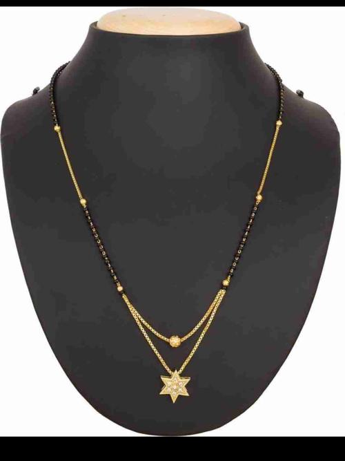 ladies metal necklace gold color - 18300179 - Very Small Image - 1