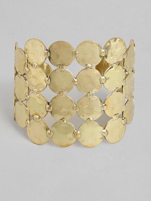 gold metal cuffs bracelet - 18300679 - Very Small Image - 1