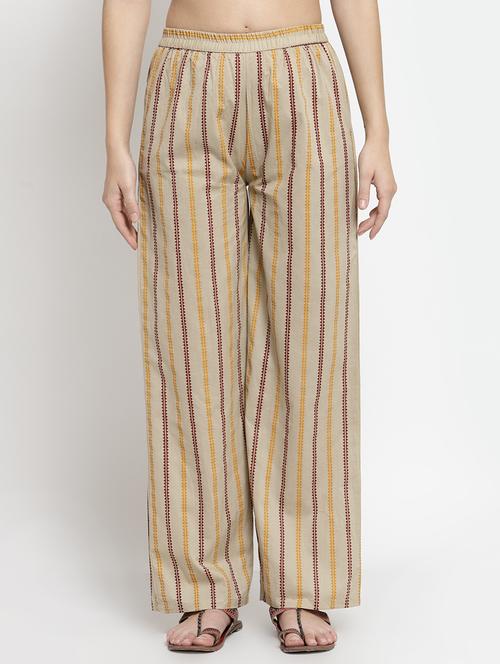 mid rise striped palazzo - 18300806 - Very Small Image - 1