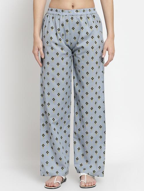 mid rise printed palazzo - 18300808 - Very Small Image - 1