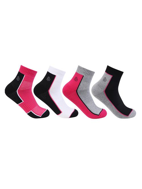 set of 4 multi colored ankle length socks - 18301249 - Very Small Image - 1