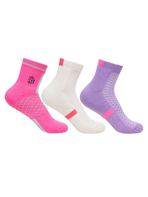 women pack of 3 printed ankle length socks - 18301273 - Very Small Image - 1