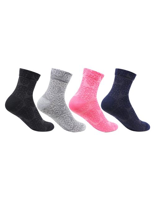 women pack of 4 printed ankle length socks - 18301284 - Very Small Image - 1