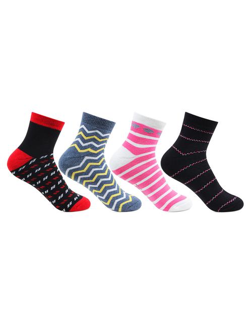 women pack of 4 printed ankle length socks - 18301290 - Very Small Image - 1
