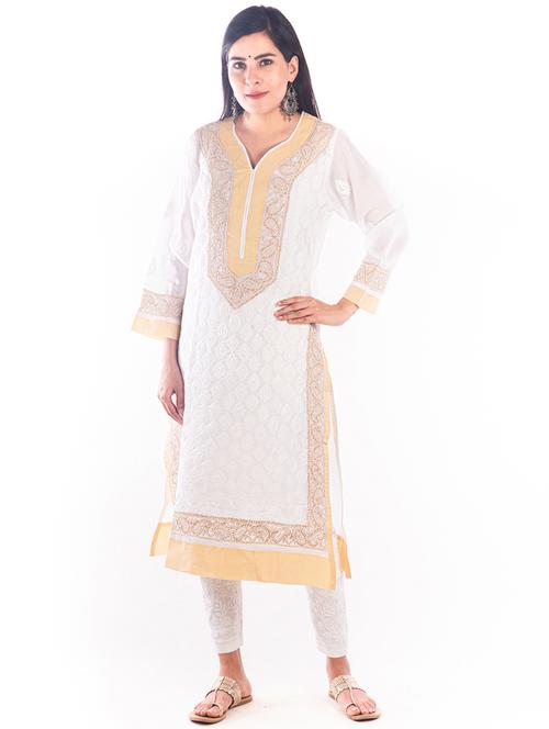 women's straight kurta - 18302479 - Very Small Image - 1