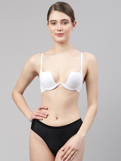 white solid bras and panty set - 18302574 - Very Small Image - 1