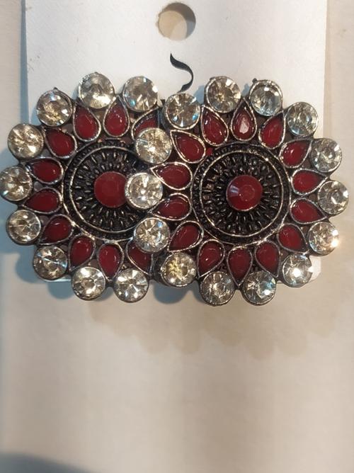 earrings for women red color - 18302756 - Very Small Image - 1